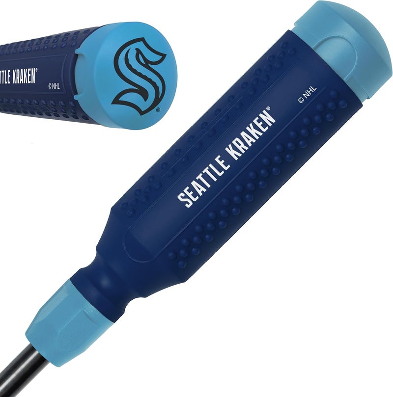 Megapro ® NHL® Team Edition Multi-bit Screwdriver | Officially Licensed NHL® Gear | Durable, Ergonomic, Pro-Grade Screwdriver (Seattle Kraken®) - Image 1